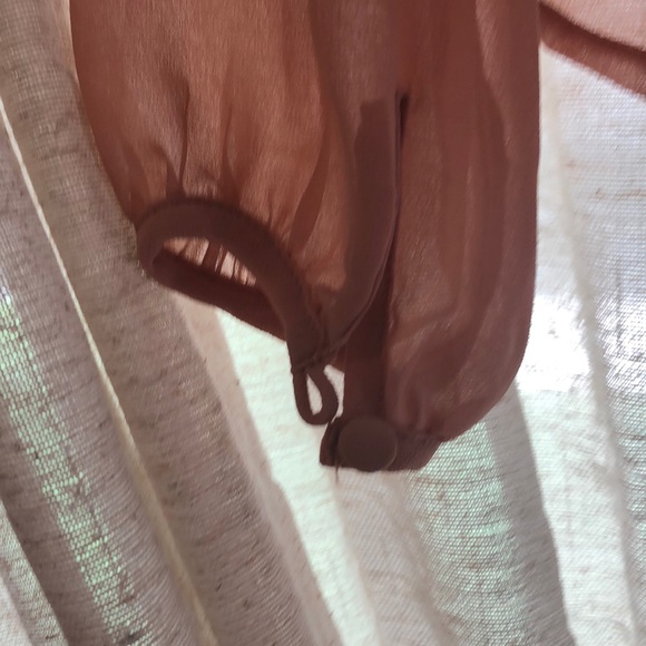 Sheer long sleeve top with button details - Picture 3 of 5